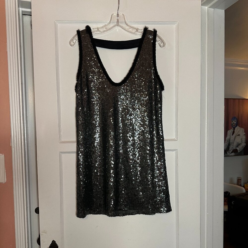 Zara Sequin Mini Dress w Open Back Zara - Size S/M